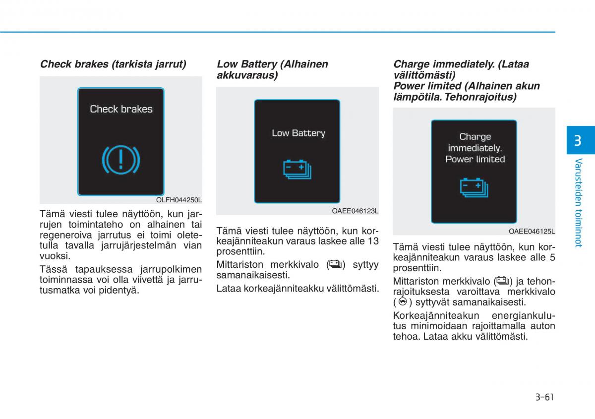 Hyundai Ioniq Electric omistajan kasikirja / page 230