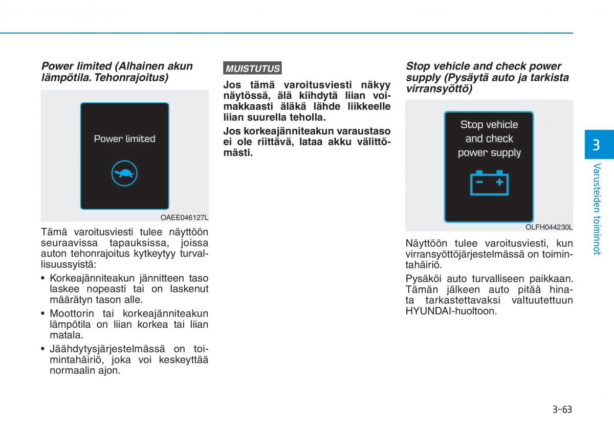 Hyundai Ioniq Electric omistajan kasikirja / page 232