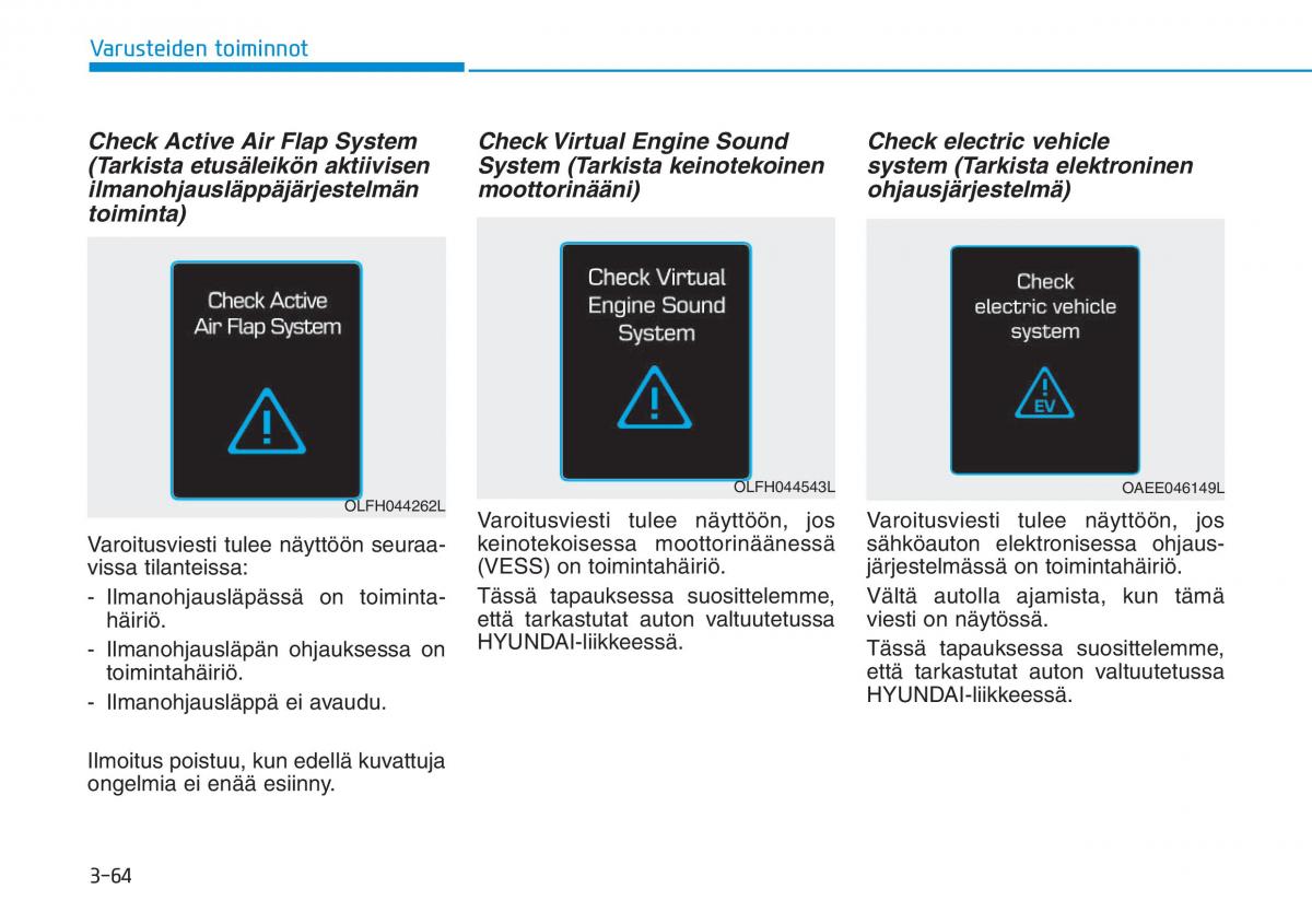 Hyundai Ioniq Electric omistajan kasikirja / page 233