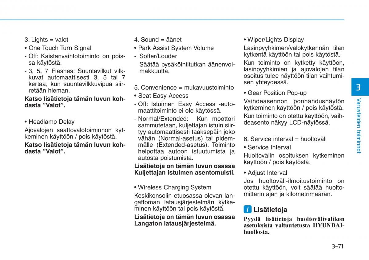 Hyundai Ioniq Electric omistajan kasikirja / page 240