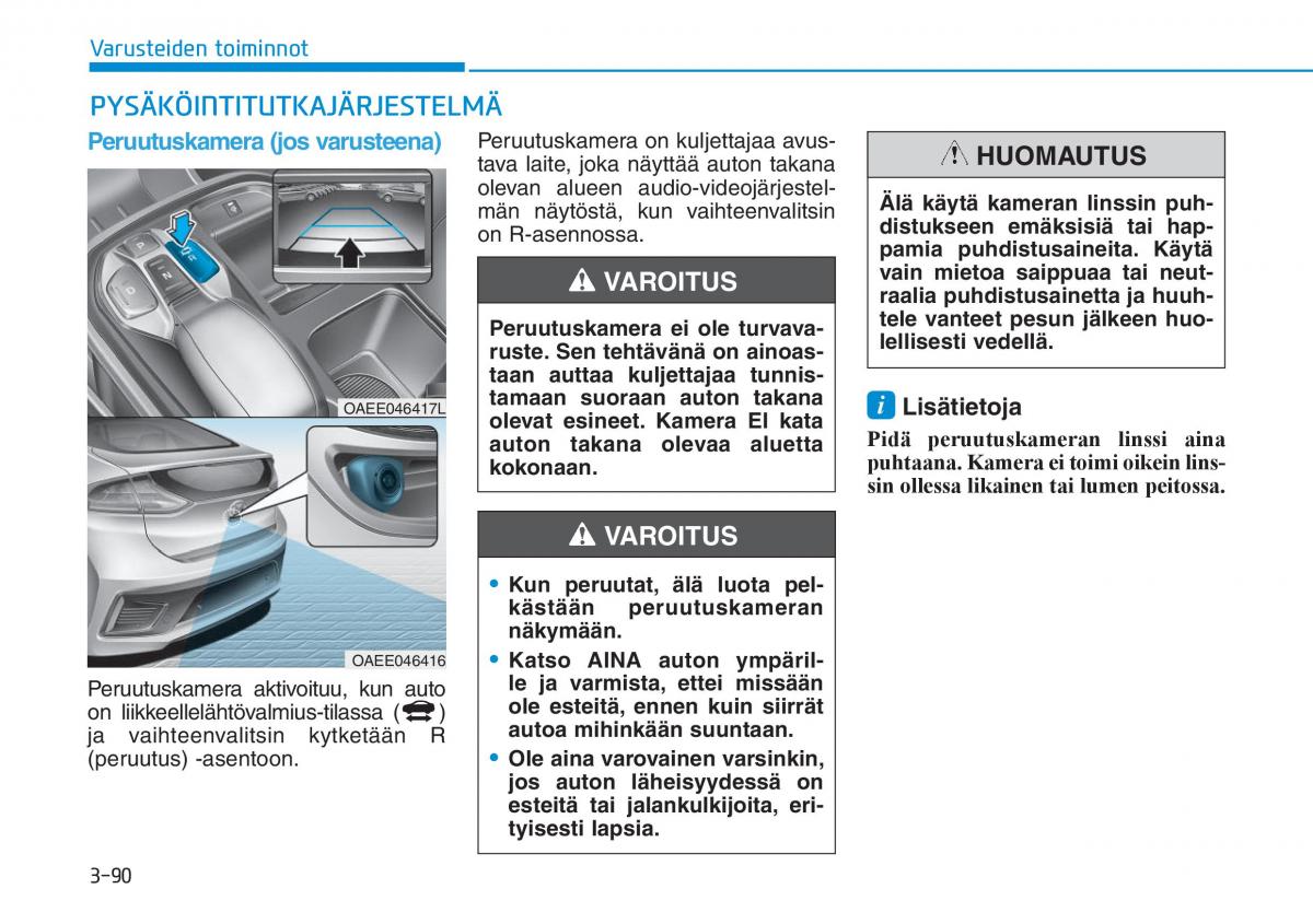 Hyundai Ioniq Electric omistajan kasikirja / page 259