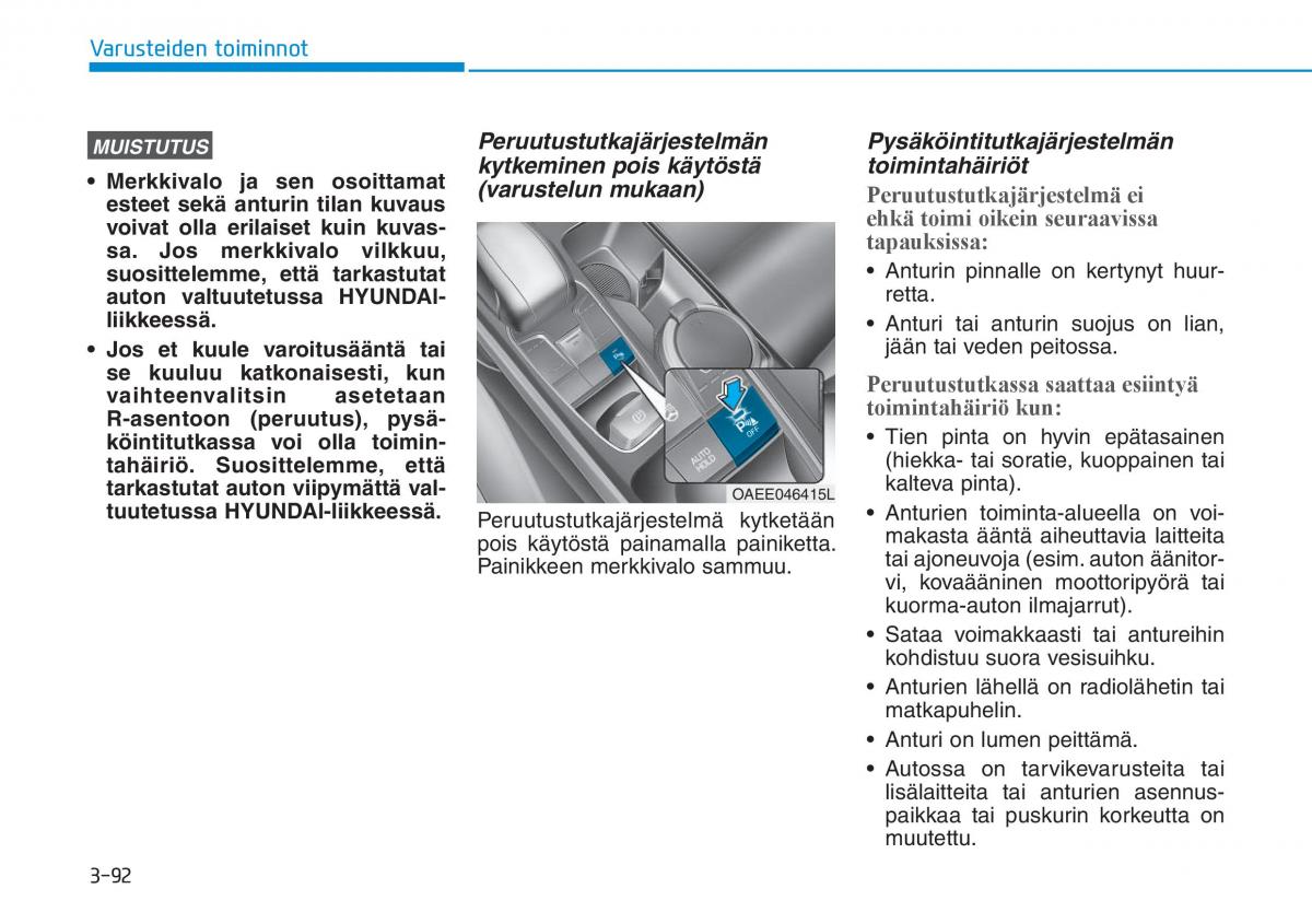 Hyundai Ioniq Electric omistajan kasikirja / page 261