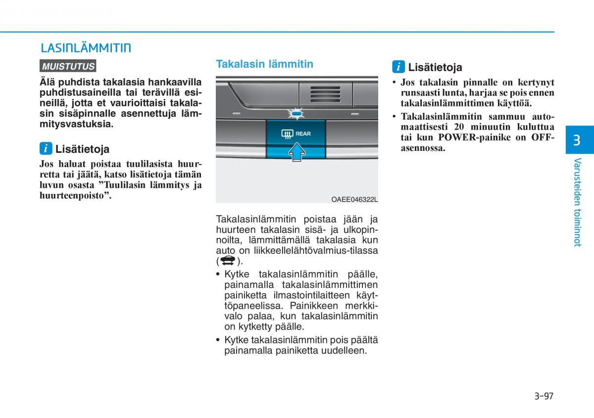 Hyundai Ioniq Electric omistajan kasikirja / page 266