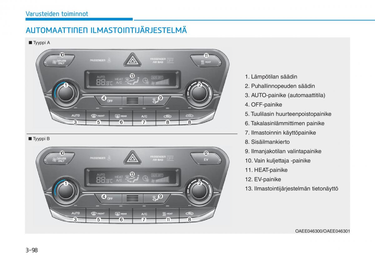 Hyundai Ioniq Electric omistajan kasikirja / page 267