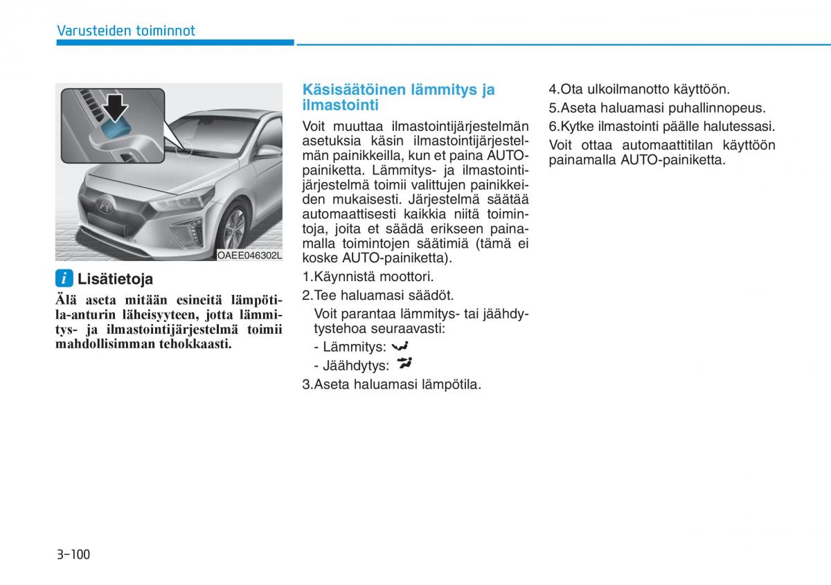 Hyundai Ioniq Electric omistajan kasikirja / page 269