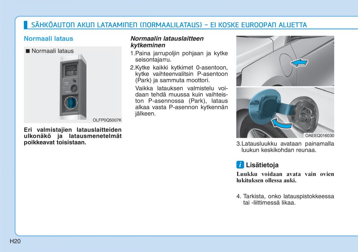 Hyundai Ioniq Electric omistajan kasikirja / page 27