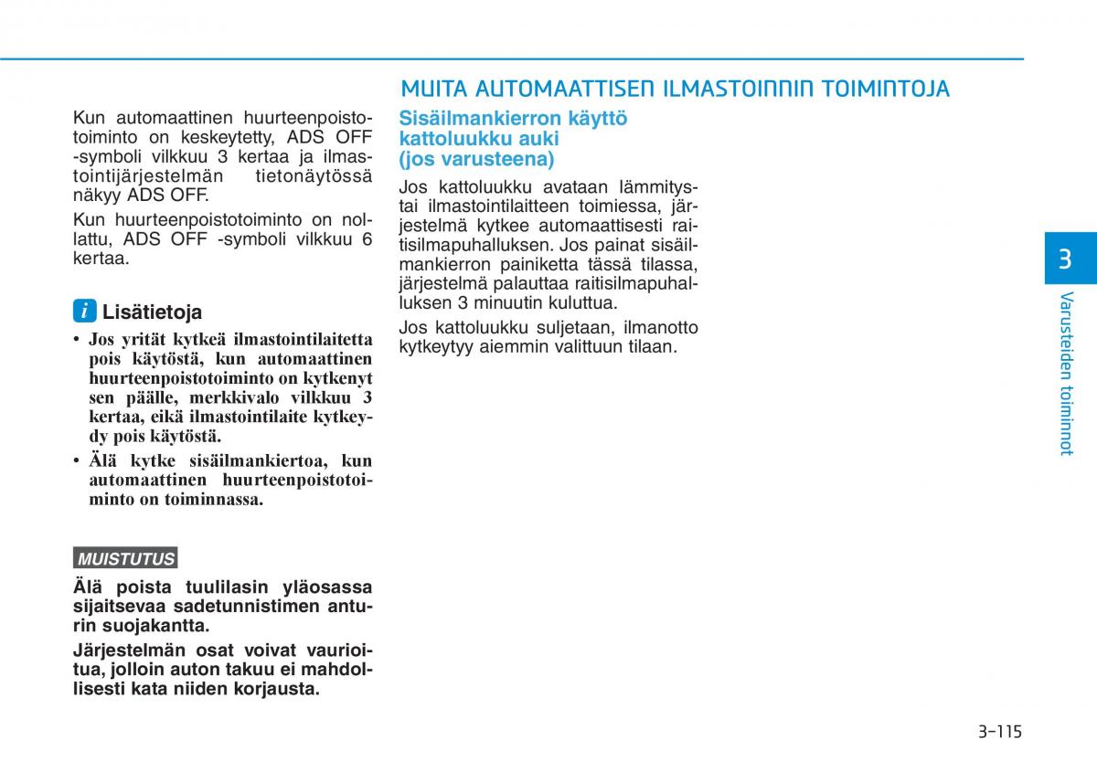 Hyundai Ioniq Electric omistajan kasikirja / page 284