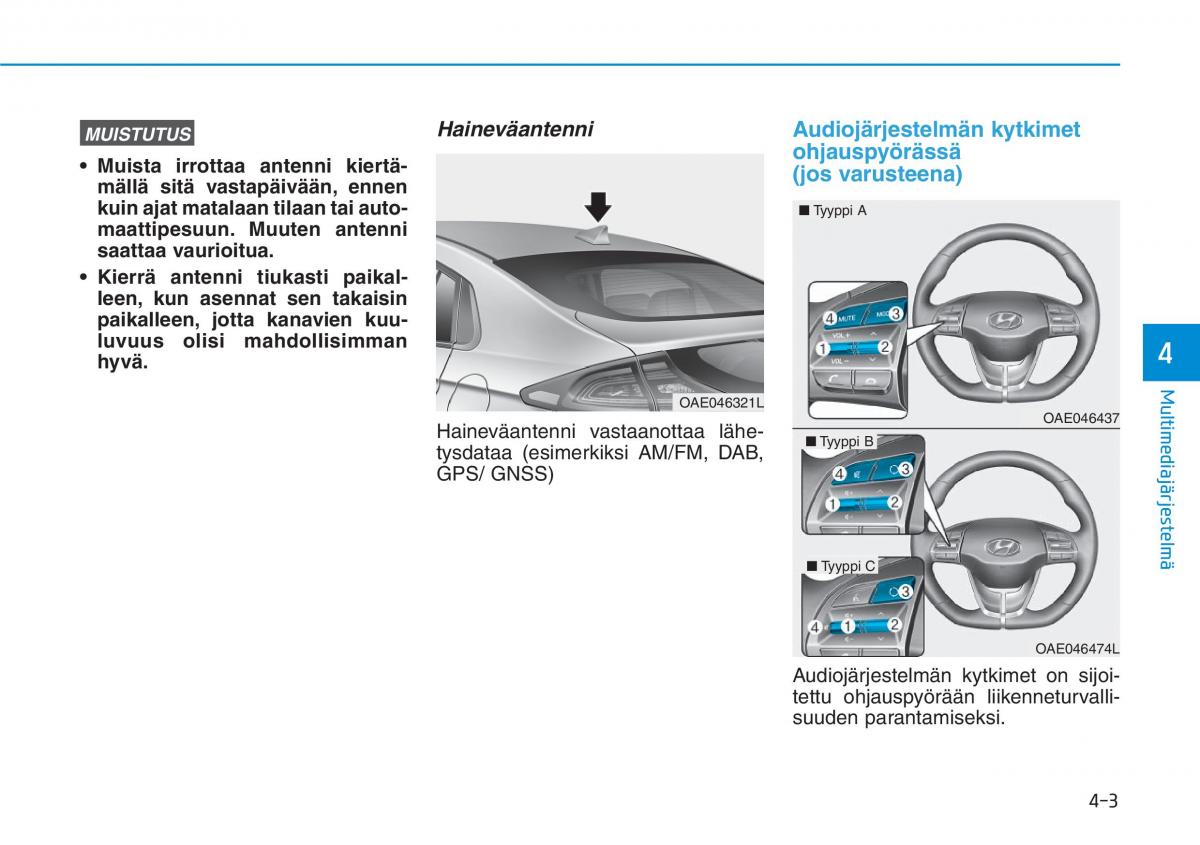 Hyundai Ioniq Electric omistajan kasikirja / page 299