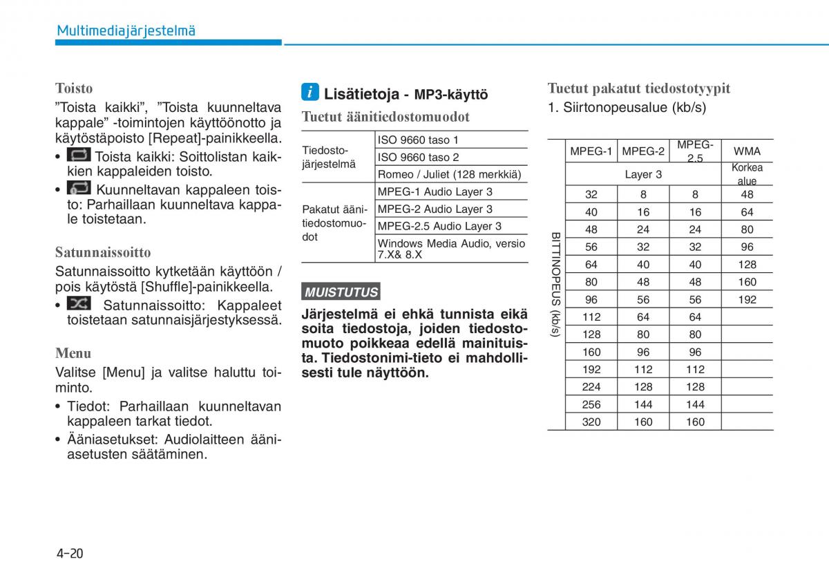 Hyundai Ioniq Electric omistajan kasikirja / page 316