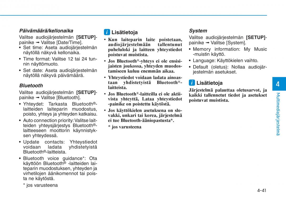 Hyundai Ioniq Electric omistajan kasikirja / page 337