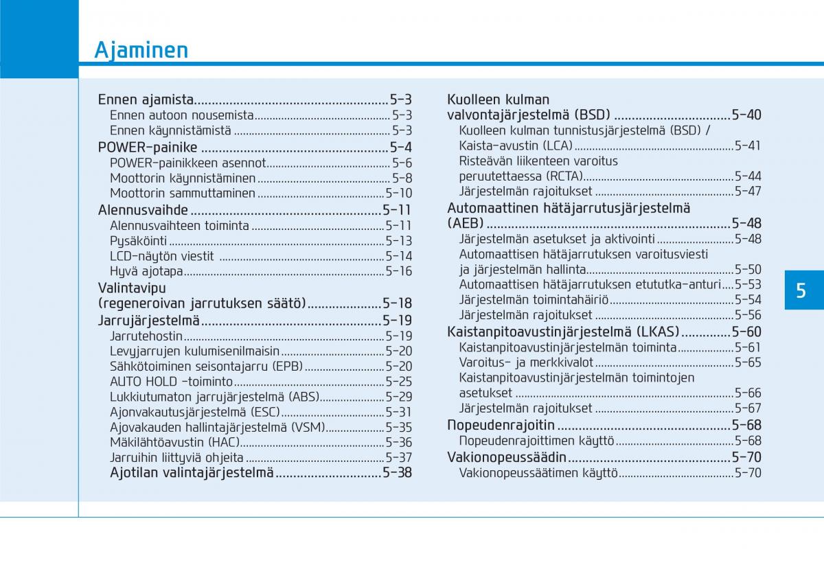 Hyundai Ioniq Electric omistajan kasikirja / page 340