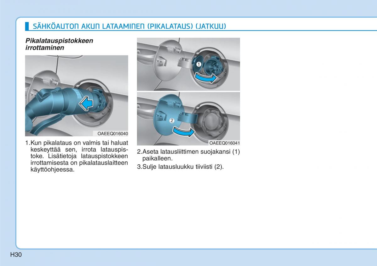 Hyundai Ioniq Electric omistajan kasikirja / page 37