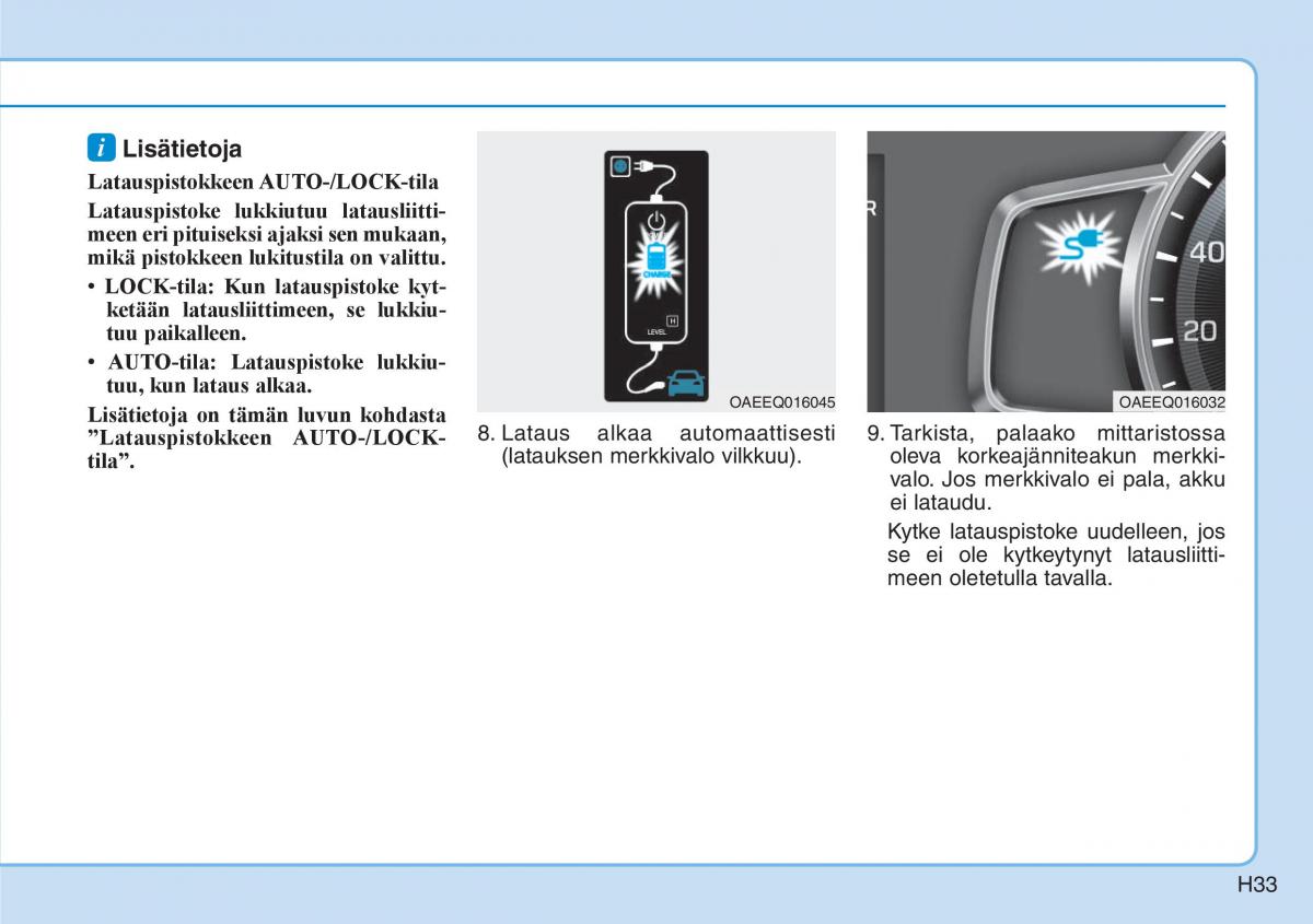 Hyundai Ioniq Electric omistajan kasikirja / page 40