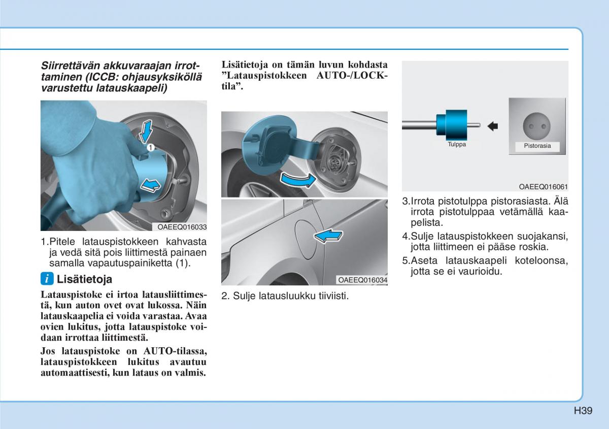 Hyundai Ioniq Electric omistajan kasikirja / page 46