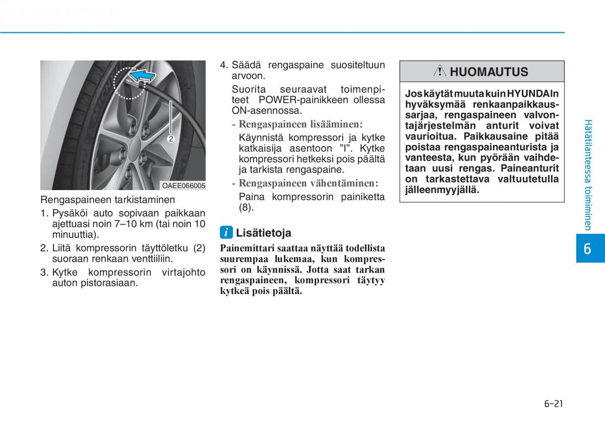 Hyundai Ioniq Electric omistajan kasikirja / page 462