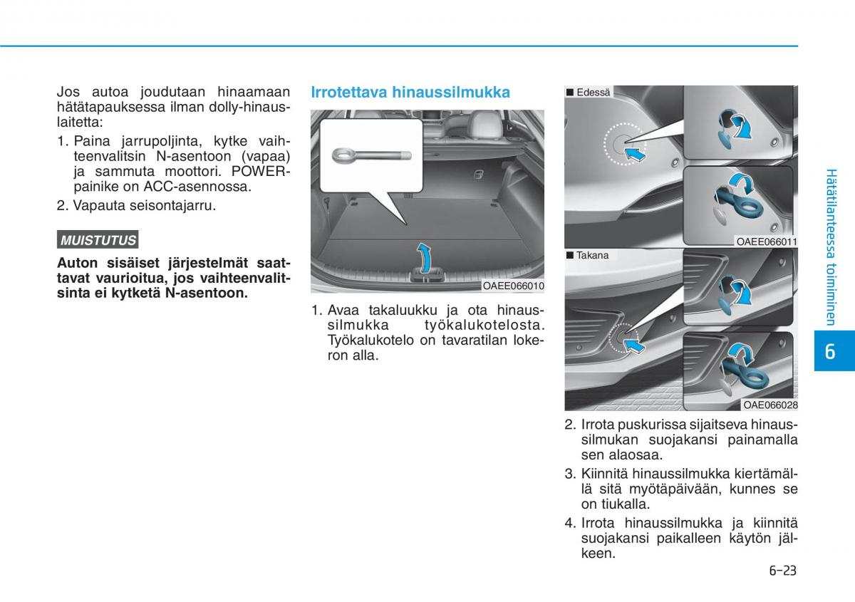 Hyundai Ioniq Electric omistajan kasikirja / page 464