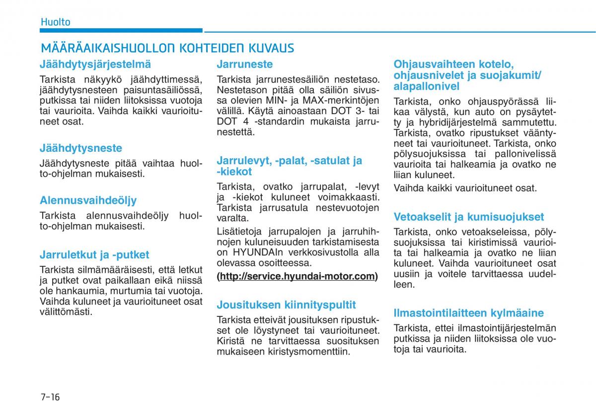 Hyundai Ioniq Electric omistajan kasikirja / page 482