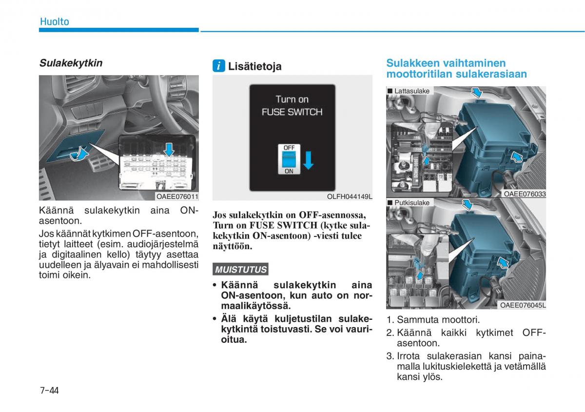 Hyundai Ioniq Electric omistajan kasikirja / page 510