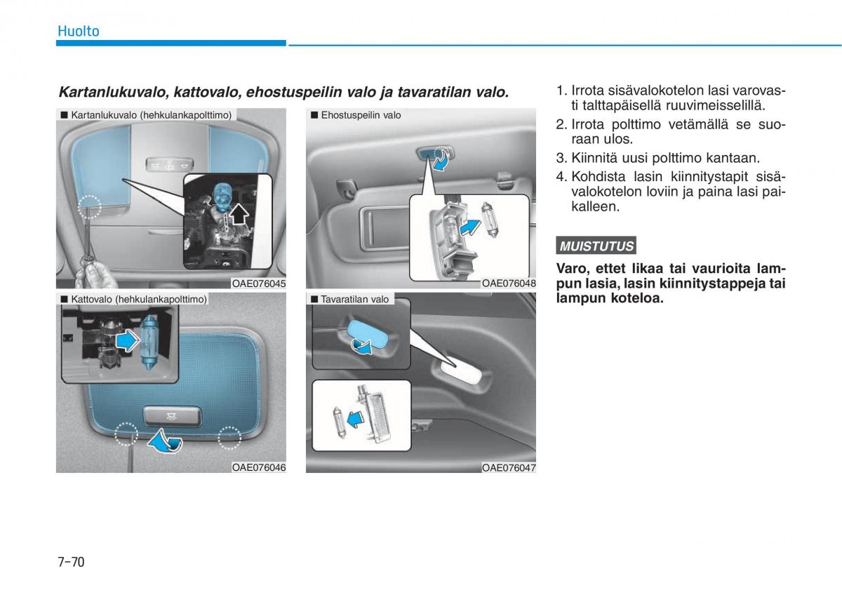 Hyundai Ioniq Electric omistajan kasikirja / page 536