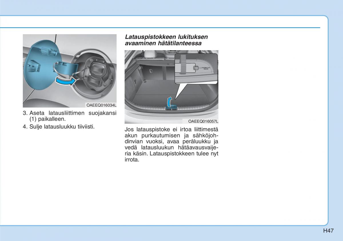 Hyundai Ioniq Electric omistajan kasikirja / page 54