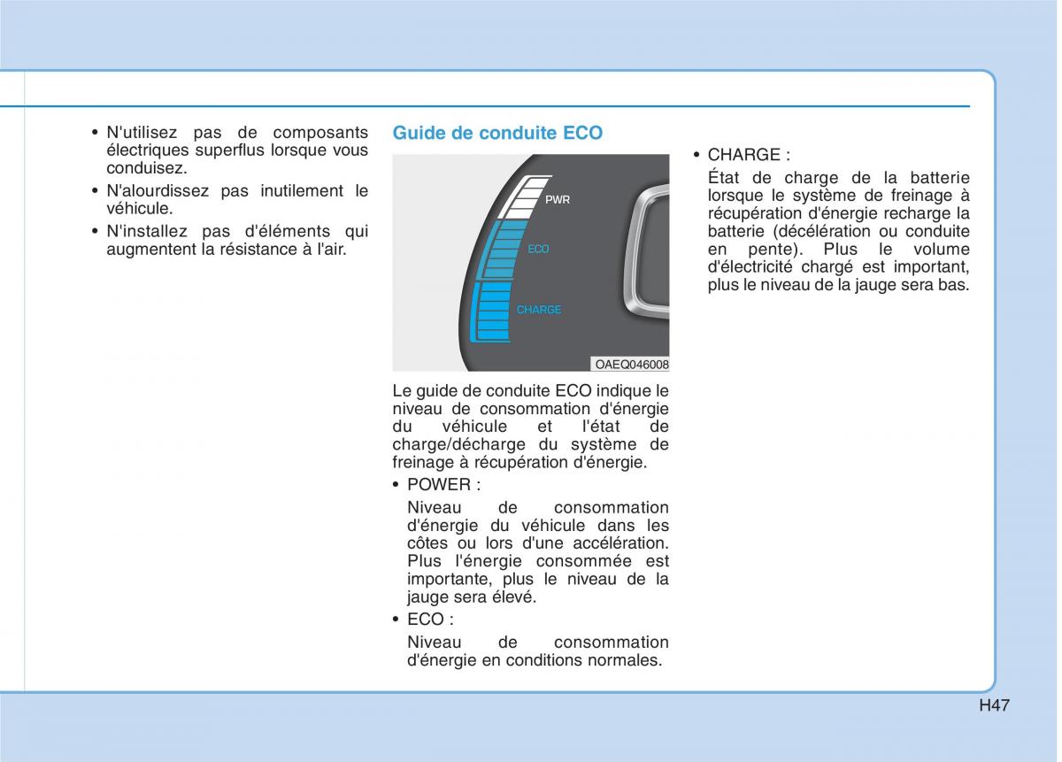 Hyundai Ioniq Electric manuel du proprietaire / page 56