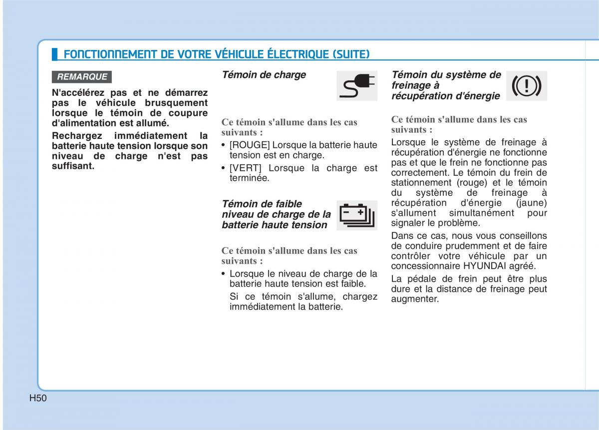 Hyundai Ioniq Electric manuel du proprietaire / page 59