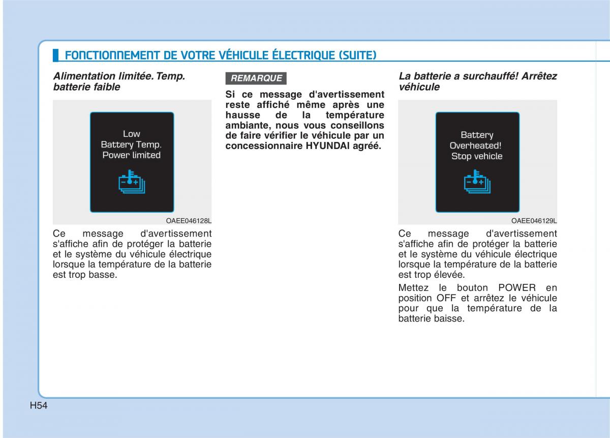 Hyundai Ioniq Electric manuel du proprietaire / page 63