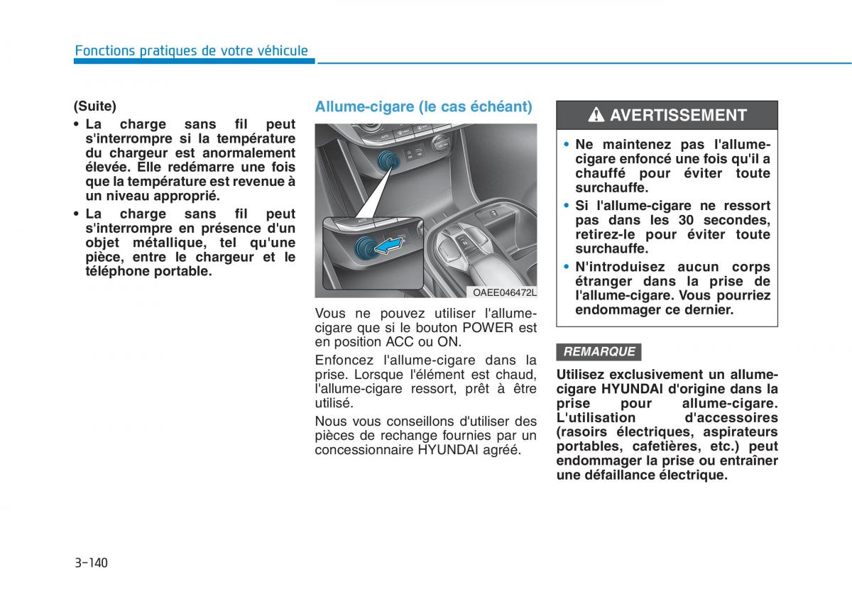 Hyundai Ioniq Electric manuel du proprietaire / page 289