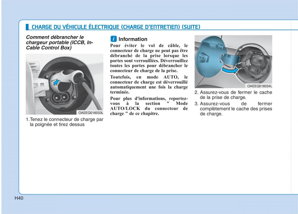 Hyundai Ioniq Electric manuel du proprietaire / page 49