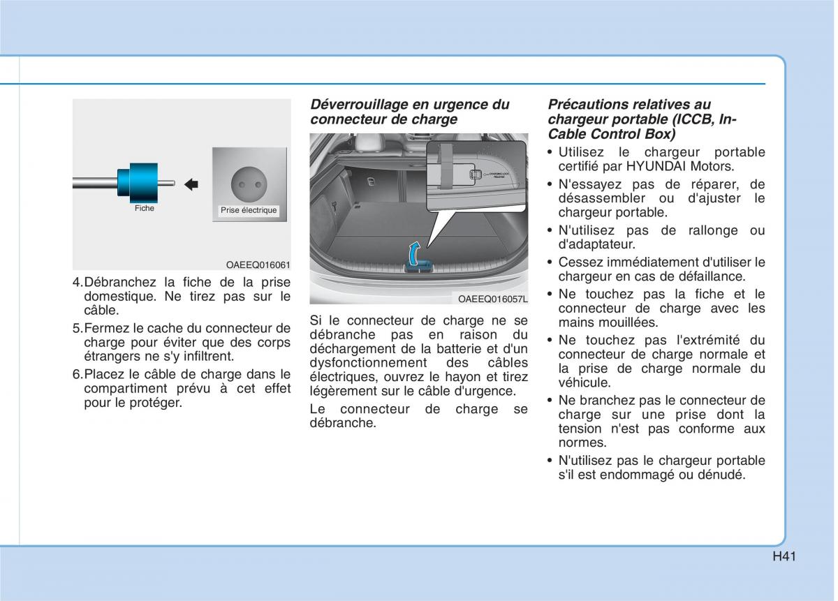 Hyundai Ioniq Electric manuel du proprietaire / page 50