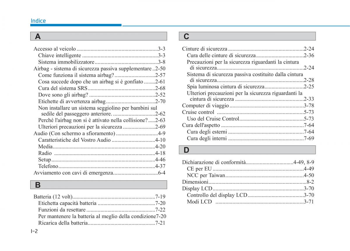 Hyundai Ioniq Electric manuale del proprietario / page 556