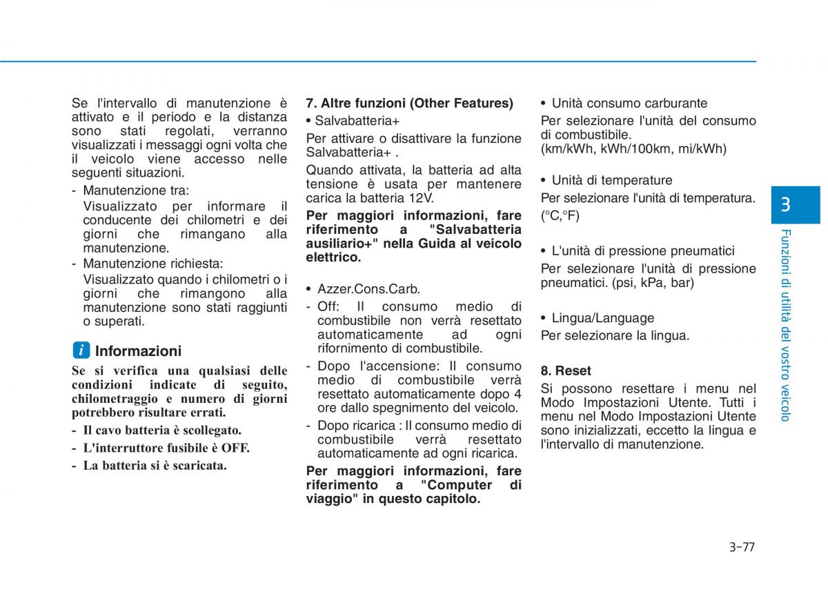 Hyundai Ioniq Electric manuale del proprietario / page 225