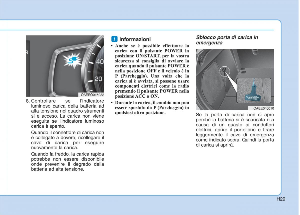 Hyundai Ioniq Electric manuale del proprietario / page 38