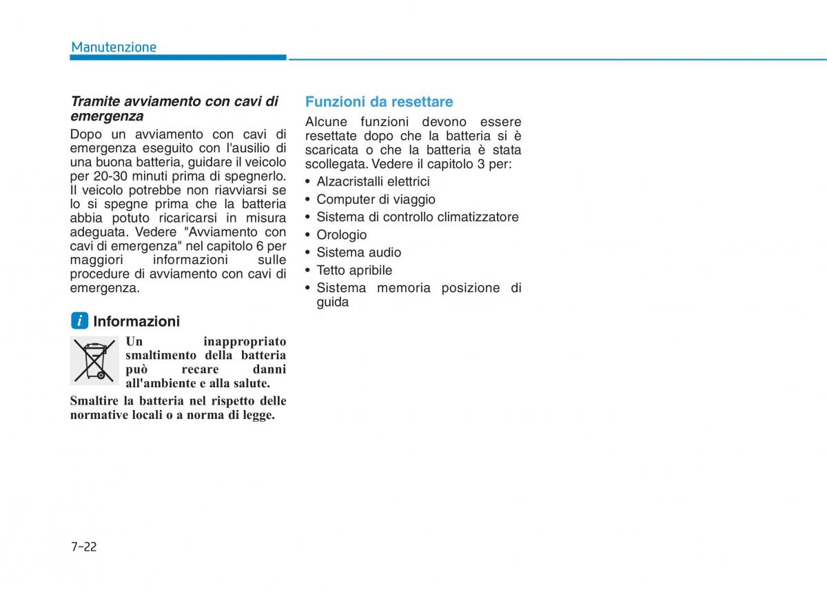 Hyundai Ioniq Electric manuale del proprietario / page 496