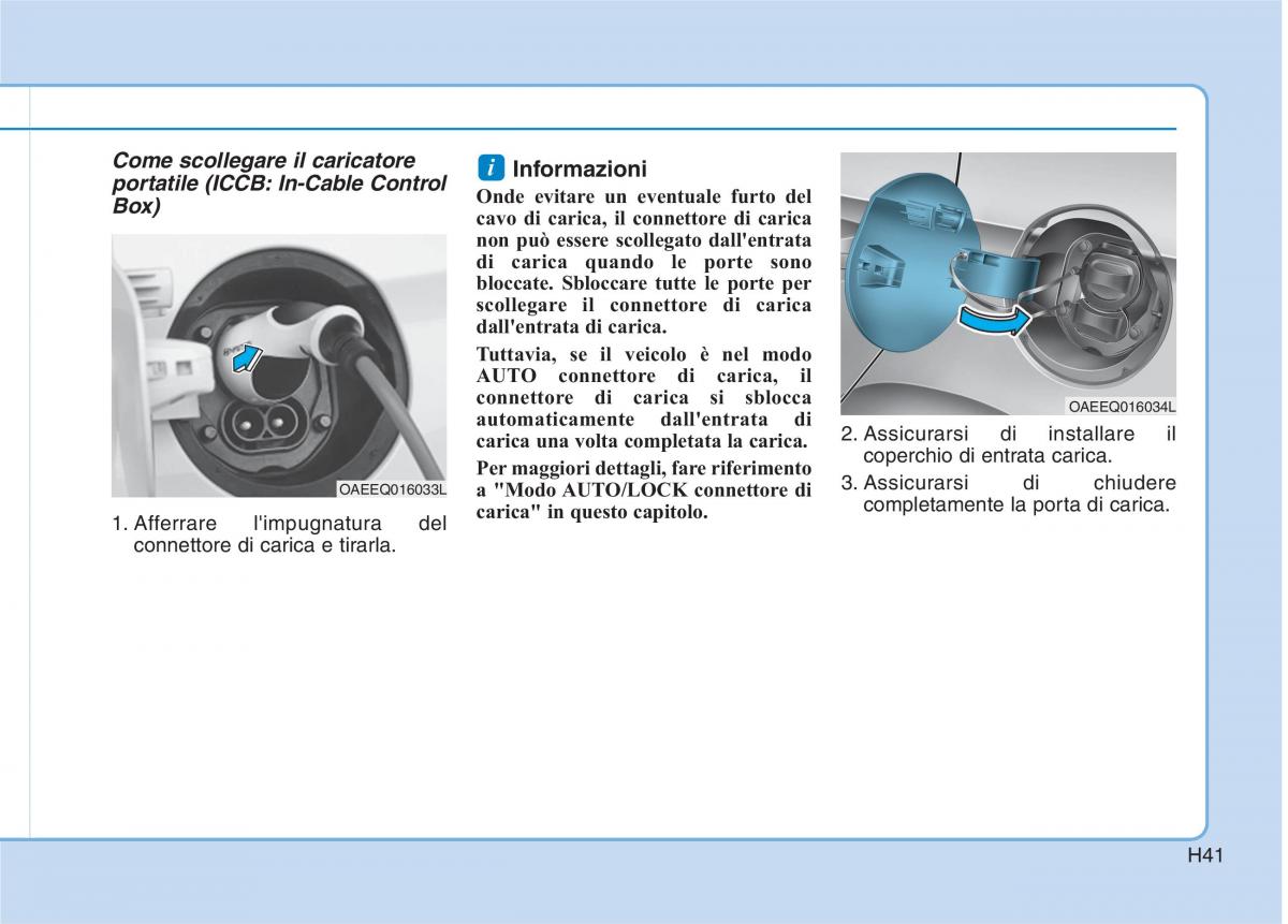 Hyundai Ioniq Electric manuale del proprietario / page 50