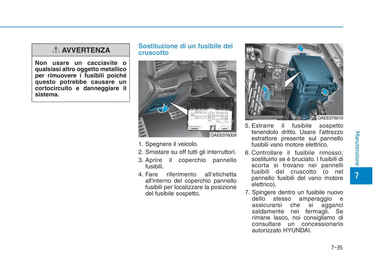 Hyundai Ioniq Electric manuale del proprietario / page 509