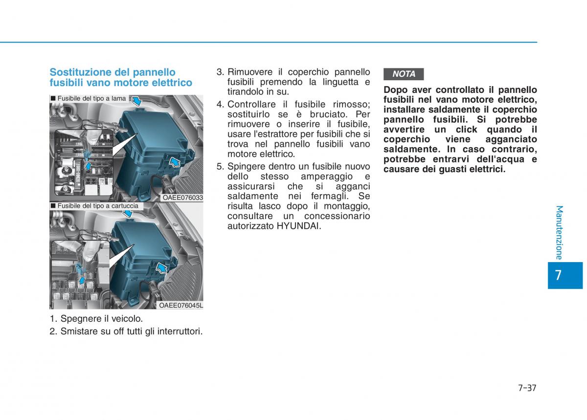 Hyundai Ioniq Electric manuale del proprietario / page 511