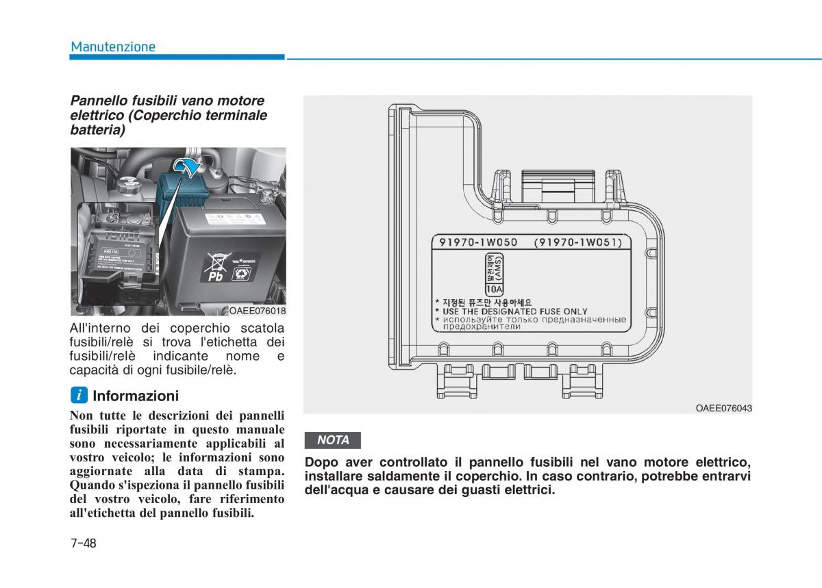 Hyundai Ioniq Electric manuale del proprietario / page 522