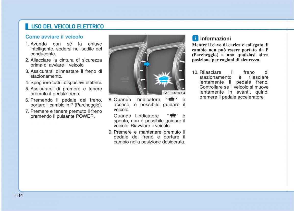 Hyundai Ioniq Electric manuale del proprietario / page 53