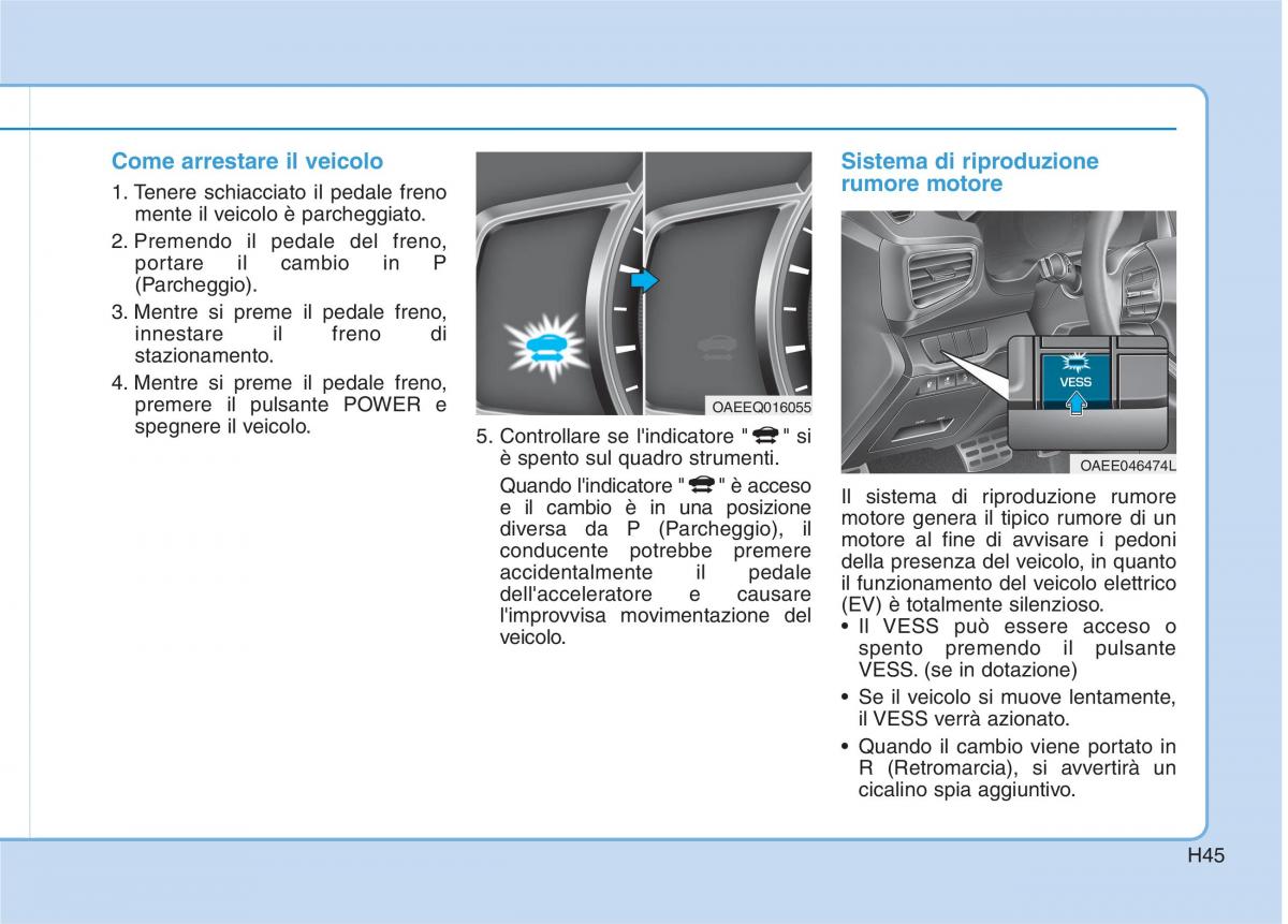 Hyundai Ioniq Electric manuale del proprietario / page 54