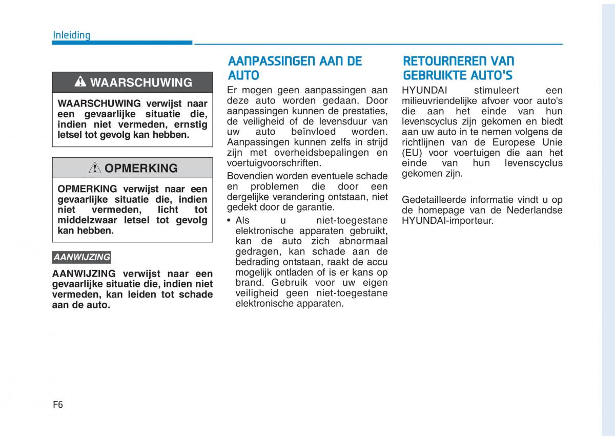 Hyundai Ioniq Electric handleiding / page 6