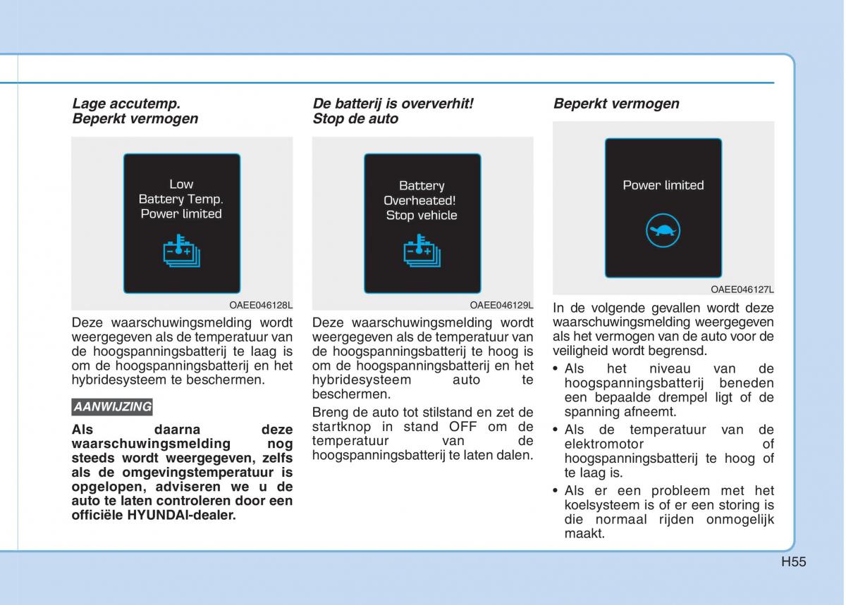 Hyundai Ioniq Electric handleiding / page 62