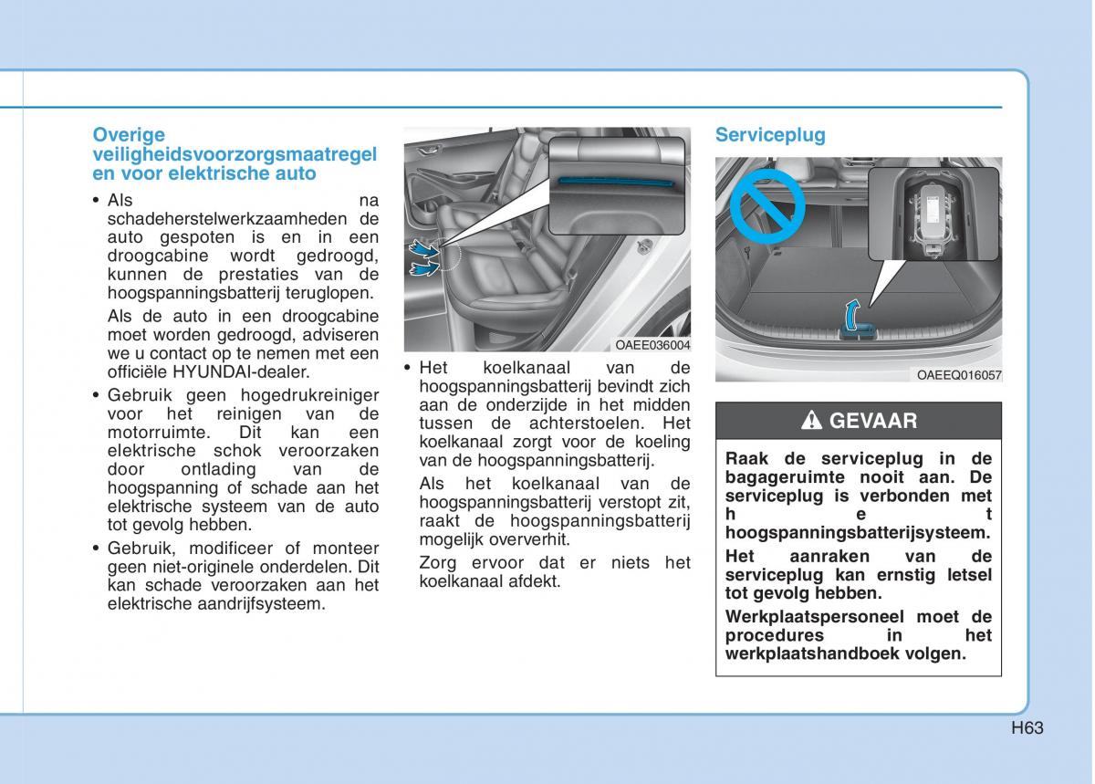 Hyundai Ioniq Electric handleiding / page 70