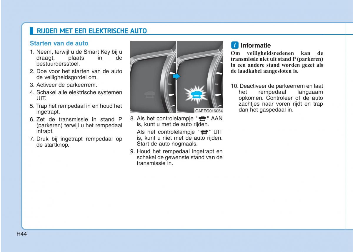 Hyundai Ioniq Electric handleiding / page 51