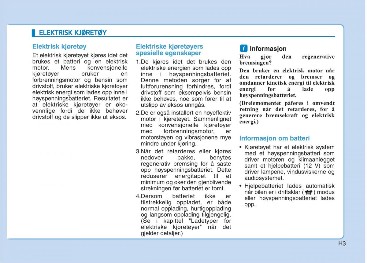 Hyundai Ioniq Electric bruksanvisningen / page 10