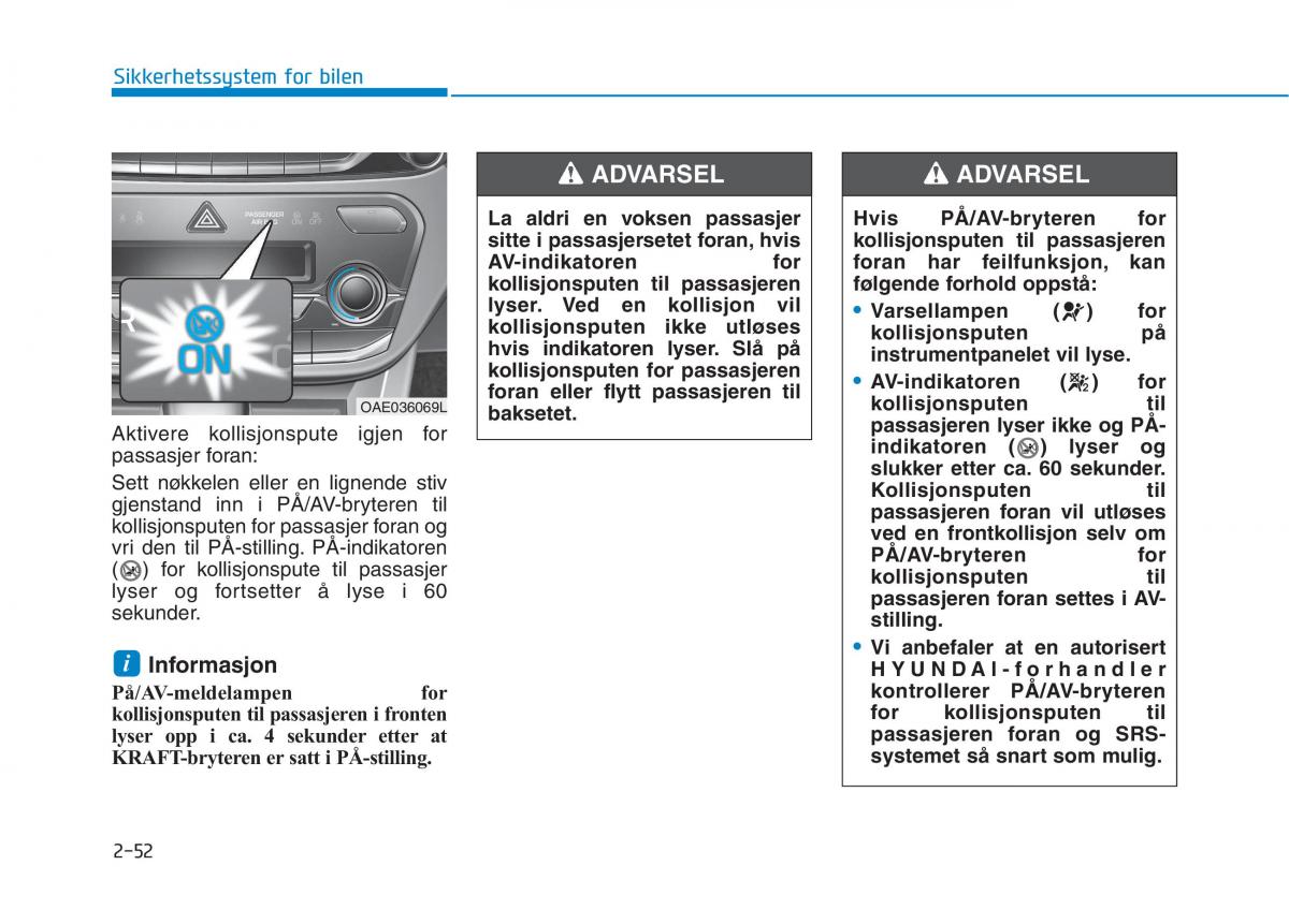 Hyundai Ioniq Electric bruksanvisningen / page 128