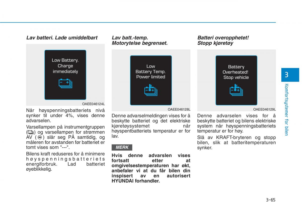 Hyundai Ioniq Electric bruksanvisningen / page 210