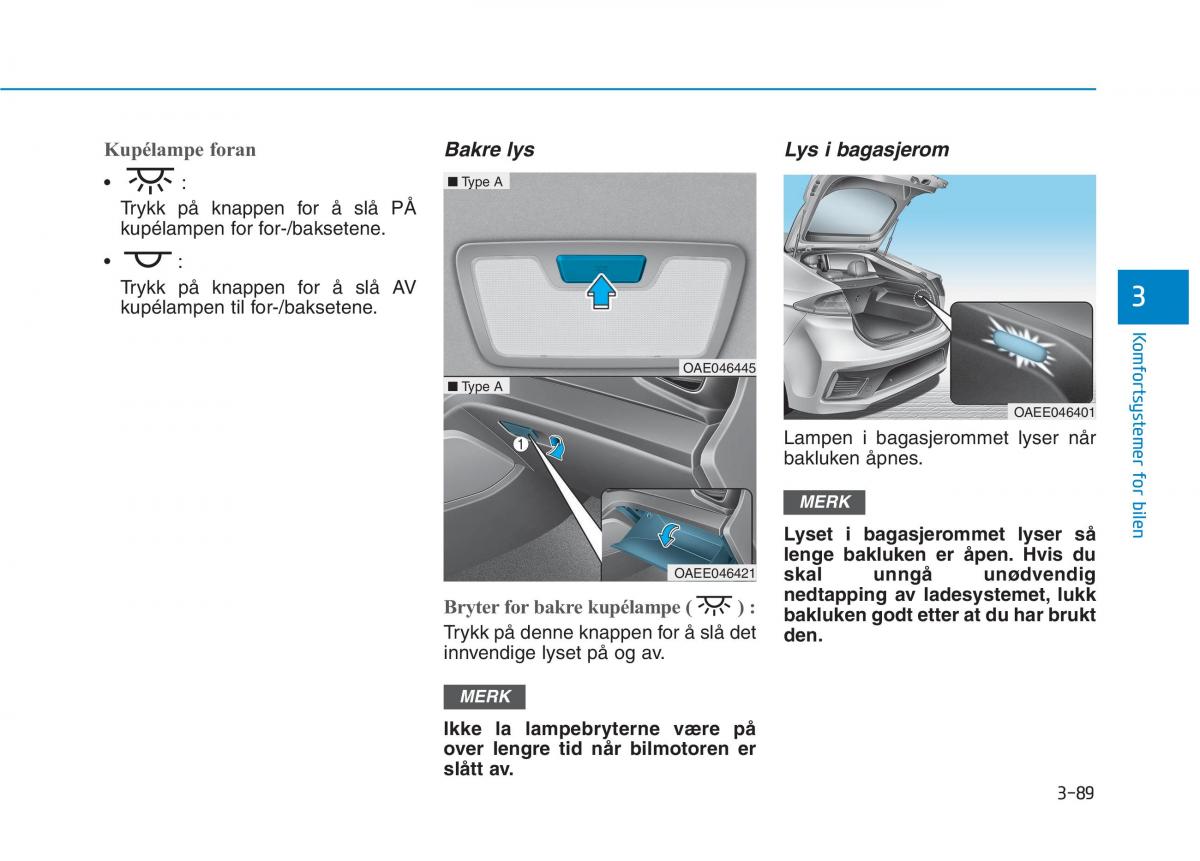 Hyundai Ioniq Electric bruksanvisningen / page 234