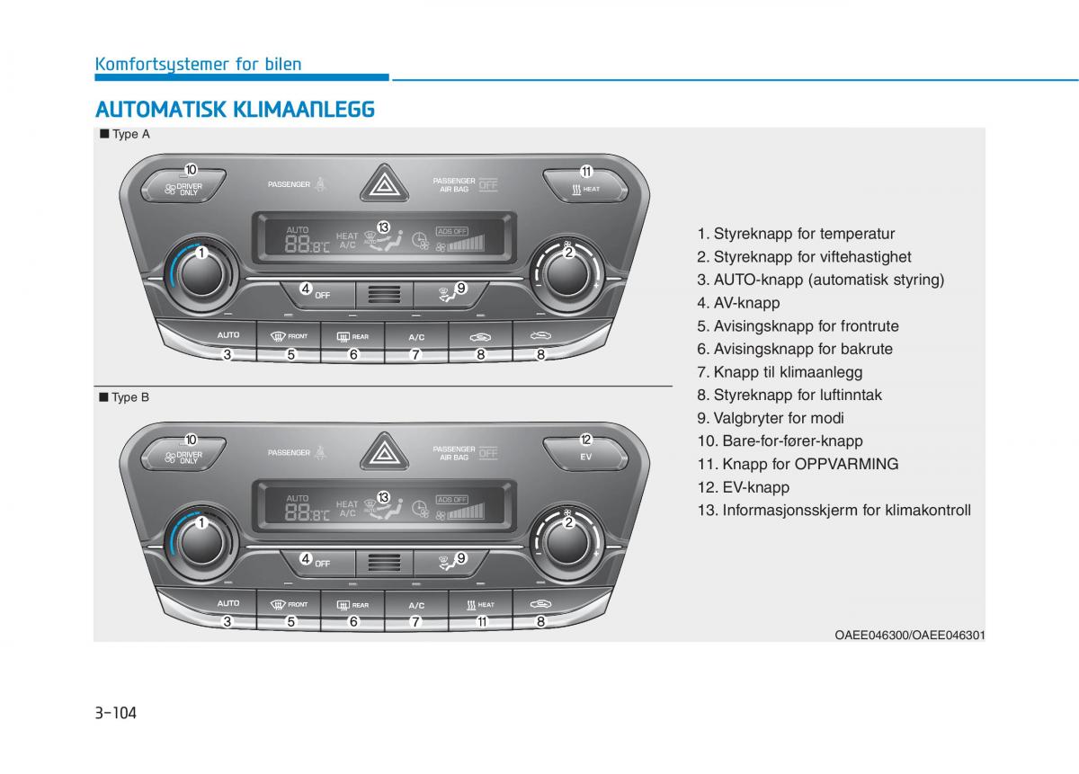 Hyundai Ioniq Electric bruksanvisningen / page 249