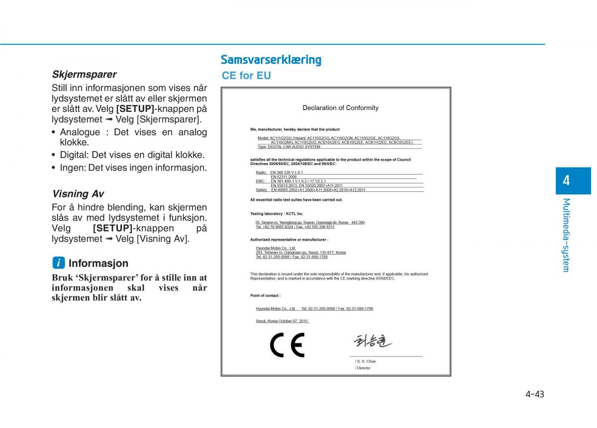 Hyundai Ioniq Electric bruksanvisningen / page 323